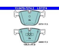 ATE Set pastiglie freno 13.0470-7274.2 – posteriore, ceramica – per BMW 5 Gran Turismo