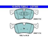 Pastiglie freno 13.0470-7305.2 ATE per CITROËN C4 GRAND PICASSO II C4 PICASSO II