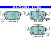 Pastiglie freno 13.0470-7320.2 ATE per FORD FORD USA