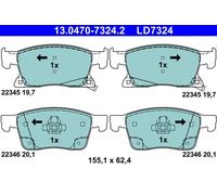 Pastiglie freno 13.0470-7324.2 ATE per OPEL ASTRA K ASTRA K Sports Tourer