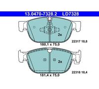 ATE Kit pastiglie freni Anteriore predisposto per visualizzazione avviso usura senza contatto segnalazione usura 13.0470-7328.2