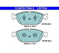 Pastiglie freno 13.0470-7334.2 ATE per AUDI A7 Sportback A6 C7 A6 C7 Avant A8 D4