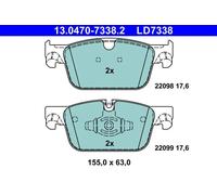 Pastiglie freno 13.0470-7338.2 ATE per VOLVO V90 II Familiare S90 II XC60 II