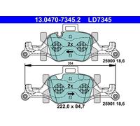 Pastiglie freno 13.0470-7345.2 ATE per BMW 5 5 Touring X3 3 3 Touring 4 Coupé X4