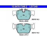 Set di pastiglie freno ATE 13.0470-7349.2, posteriore, Ceramica