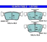 Set di pastiglie freno ATE 13.0470-7352.2, posteriore, Ceramica