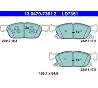 Pastiglie freno 13.0470-7361.2 ATE per FORD FOCUS IV FOCUS IV Turnier KUGA III