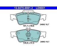ATE Kit pastiglie freno 13.0470-9001.2 - posteriore ceramica per Mercedes-Benz Classe E