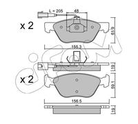 Kit pastiglie freno CIFAM 822-083-0 asse anteriore
