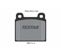 Pastiglie freno 2001107 TEXTAR per PORSCHE 911 911 Targa 911 Cabriolet