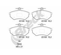 Set di pastiglie freno BRECK 20168 00 701 00, anteriore