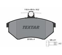 Pastiglie freno 2016801 TEXTAR per VW PASSAT B2 SCIROCCO CORRADO PASSAT B3/B4