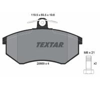 Set di pastiglie freno TEXTAR 2066921, fronte