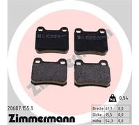 Pastiglie freno 20687.155.1 ZIMMERMANN per MERCEDES-BENZ 124 Tre volumi CLASSE E