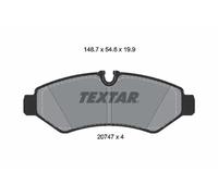 TEXTAR Kit pastiglie freni Posteriore predisposto per visualizzazione avviso usura 2074701