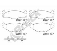 Breck Brakes Set di pastiglie freno 20887 20 702 00 - anteriore, freno a disco per Audi VW Seat