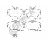 Pastiglie freno 20941 00 701 00 BRECK per MERCEDES-BENZ 190 124 Tre volumi