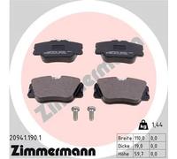 Pastiglie freno 20941.190.1 ZIMMERMANN per MERCEDES-BENZ 190 124 Tre volumi