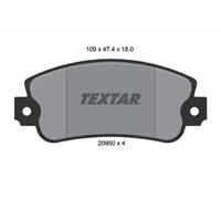 TEXTAR Kit pastiglie freni Anteriore non predisposto per visualizzazione avviso usura 2095005