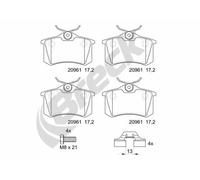 Pastiglie freno 20961 10 704 00 BRECK per CITROËN VW SEAT AUDI FORD LANCIA SKODA