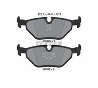 Set di pastiglie freno TEXTAR 2099501, posteriore