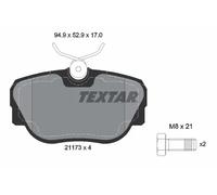 Textar 2117302 Kit Pastiglie Freno Freni a Disco Frontale per BMW E30