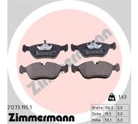 Pastiglie freno 21273.195.1 ZIMMERMANN per VOLVO 850 850 Familiare S70 V70 I