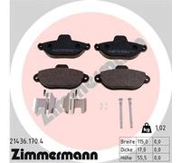 Pastiglie freno 21436.170.4 ZIMMERMANN per FIAT LANCIA