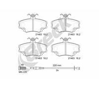 Pastiglie freno 21463 00 702 10 BRECK per RENAULT PEUGEOT ALPINE DACIA