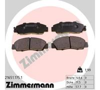 ZIMMERMANN 21651.175.1 Kit pastiglie freni