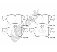 Set di pastiglie freno BRECK 21664 00 701 20, anteriore