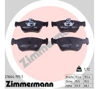 ZIMMERMANN 21664.195.1 Kit pastiglie freni