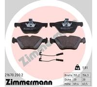 ZIMMERMANN 21670.200.2 Kit pastiglie freni
