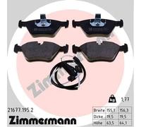 ZIMMERMANN 21677.195.2 Kit pastiglie freni
