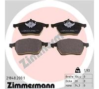 ZIMMERMANN Kit pastiglie freni 21848.200.1 – freno a disco assale anteriore per VW, Ford, Seat