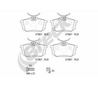 Set di pastiglie freno BRECK 21861 10 704 10, posteriore