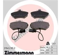 Pastiglie freno 21945.195.2 ZIMMERMANN per AUDI VW SEAT