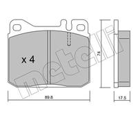 Pastiglie freno 22-0011-1 METELLI per MERCEDES-BENZ 123 Tre volumi 123 T-Model
