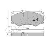 Pastiglie freno 22-0014-0 METELLI per MERCEDES-BENZ PUCH VW