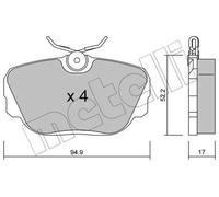 METELLI Pastiglie Freno Bremsbelegsatz Frontale per BMW 3er Cabriolet