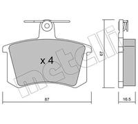Pastiglie freno 22-0048-0 METELLI per ALFA ROMEO AUDI LANCIA FIAT