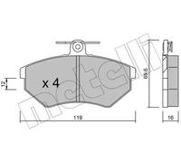 Pastiglie freno 22-0050-0 METELLI per VW SEAT