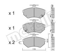 METELLI 22-0050-5 Kit pastiglie freni