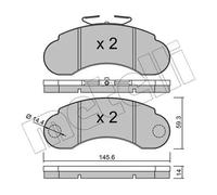 Pastiglie freno 22-0055-0 METELLI per MERCEDES-BENZ MB Autobus MB Furgone
