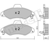 Pastiglie freno 22-0071-1 METELLI per FORD ESCORT VI ESCORT VI Turnier
