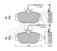 Pastiglie freno 22-0072-3 METELLI per PEUGEOT CITROËN FIAT LANCIA