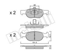 Pastiglie freno 22-0079-2 METELLI per FIAT PUNTO PUNTO Furgone/hatchback