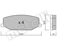 Pastiglie freno 22-0097-0 METELLI per SUZUKI JIMNY Fuoristrada chiuso SJ410