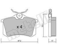 Pastiglie freno 22-0100-1 METELLI per VW AUDI SKODA CITROËN FORD SEAT LANCIA DS