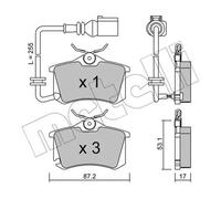 Pastiglie freno 22-0100-4 METELLI per SKODA SEAT VW